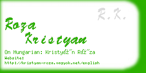 roza kristyan business card